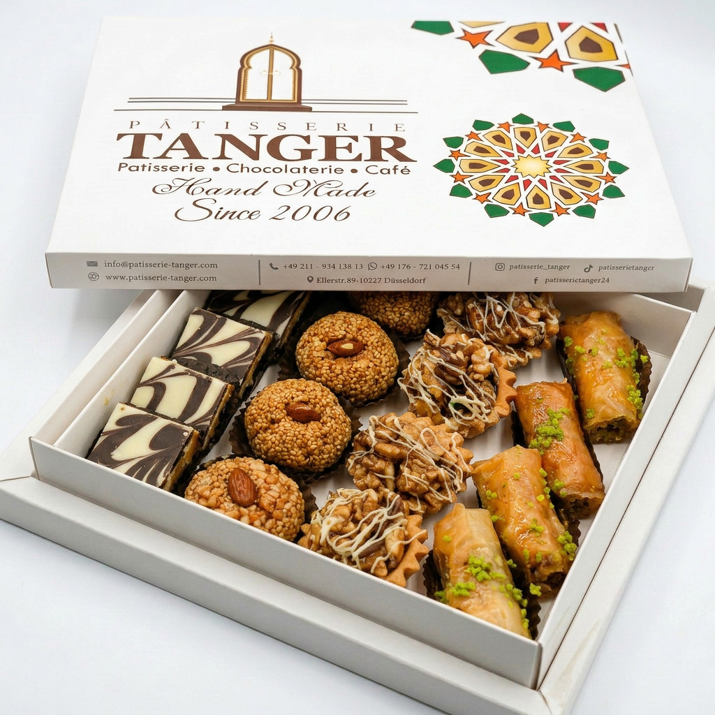 Marokkanisches Gebäck Überraschungsbox – Handgemachte Bestseller mit Mandeln &amp; Honig