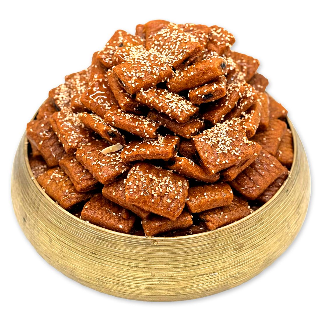 Pâtisseries makhroudth au sésame dans une coupe